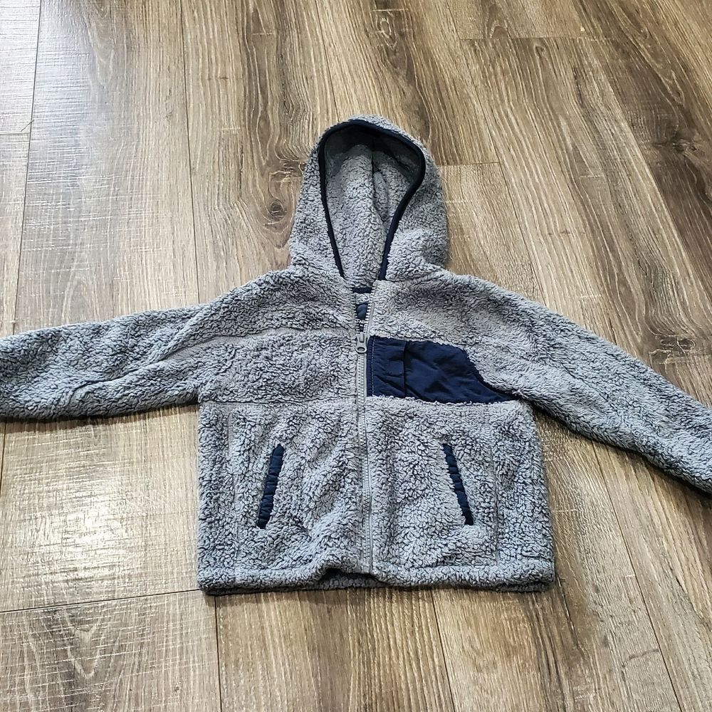 Boys Thin Jacket Size 24M Faded Glory Authentic Gray Fleece Jacket